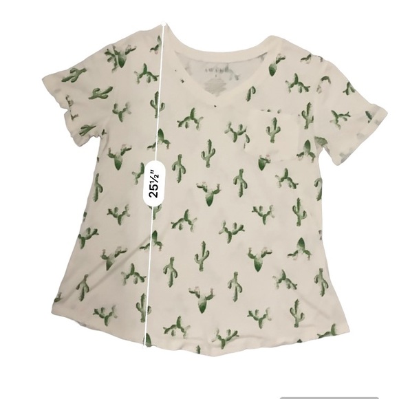 Awake Cactus 🌵 Print Tee Sz Small - Picture 5 of 7